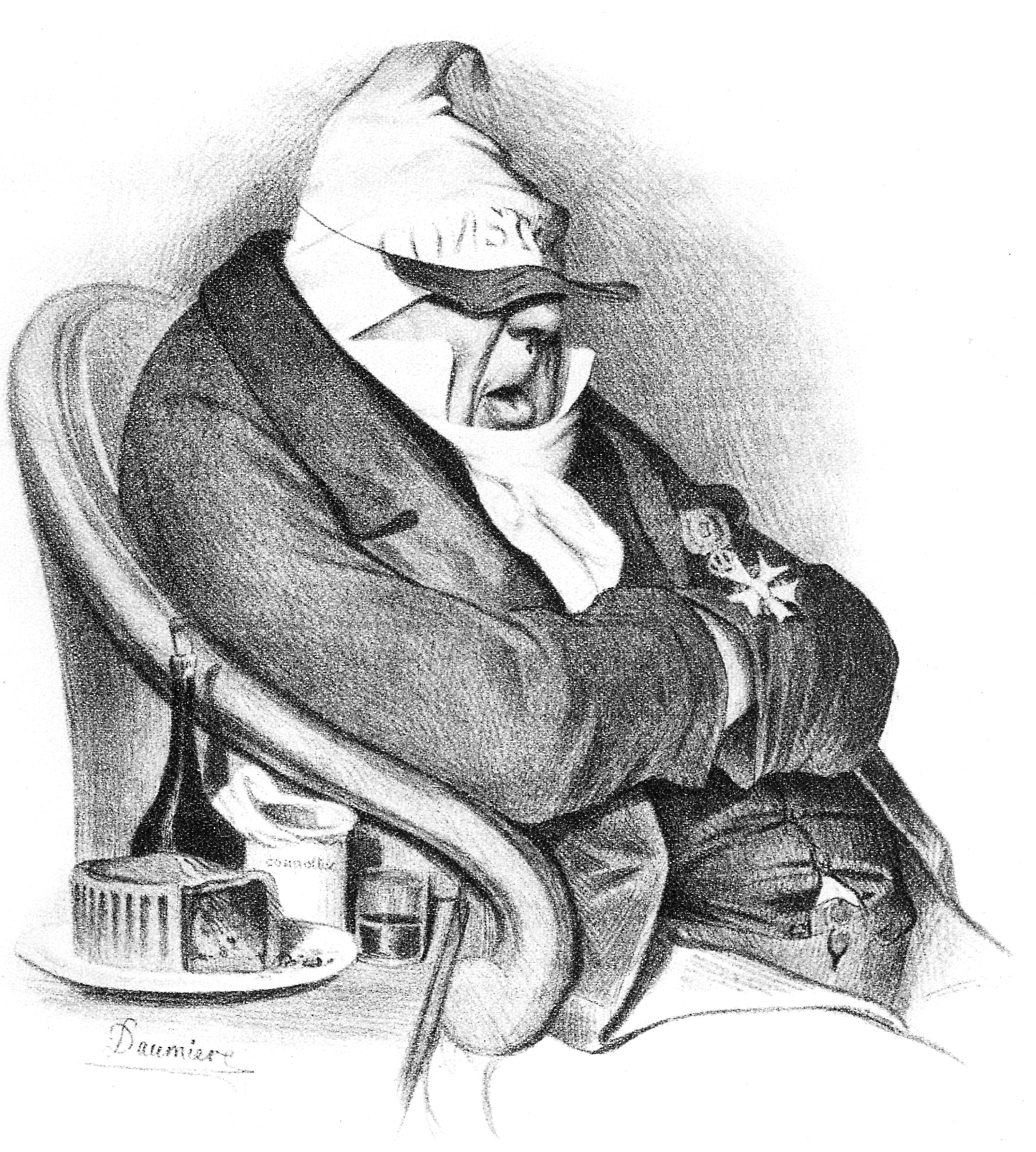 Honoré Daumier Personifikation der reaktionären Zeitung